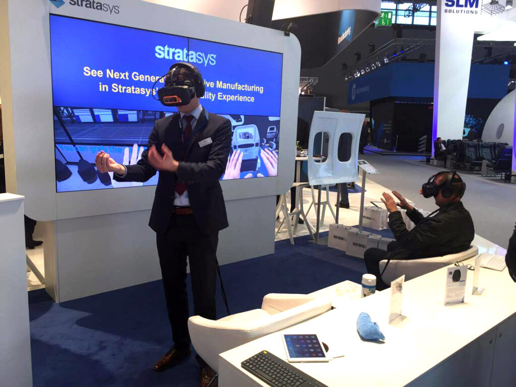 Messeauftritt mit Virtuelle Realität (VR), entwickelt durch Intracon
